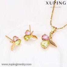 62570- Fine Jewelry Jewelry Set ,Xuping Jewelry Wholesale Imitation Earring And Pendant Sets